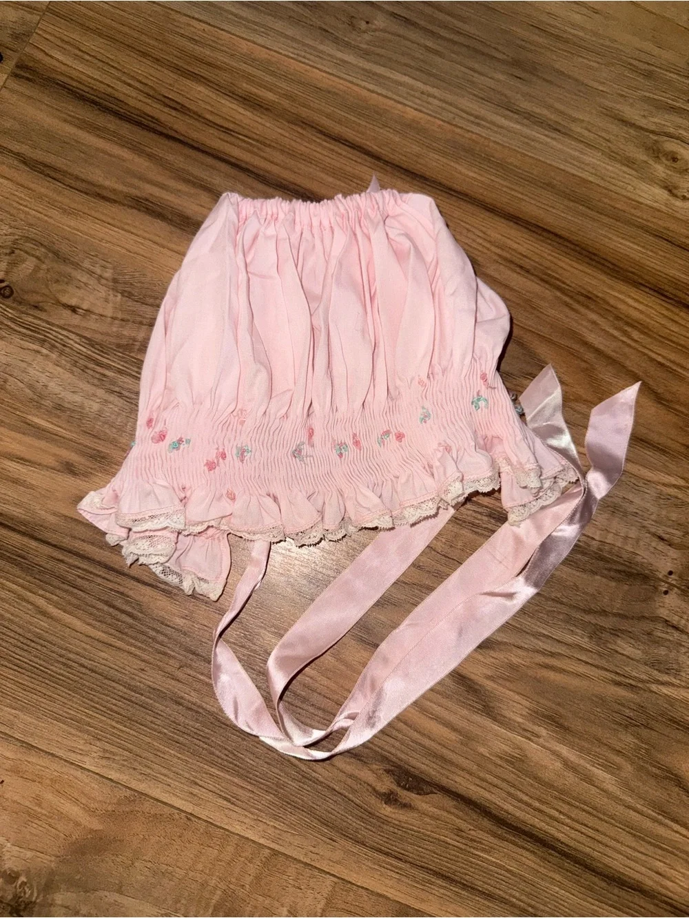 Vintage hand smocked bonnet